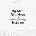 thumbnail image 4 of Inktastic My Great Grandma Loves Me Heart Great Grandchild Girls Baby Dress, 4 of 5