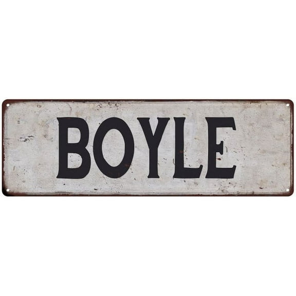 BOYLE Vintage Look Gift Rustic Chic Metal Sign 6x18 206180036324