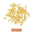 thumbnail image 3 of Unique Bargains 100Pack 4 x 6.5mm Fold Over Cord Ends, Cord Tips Leather Rope End Caps, Gold, 3 of 7
