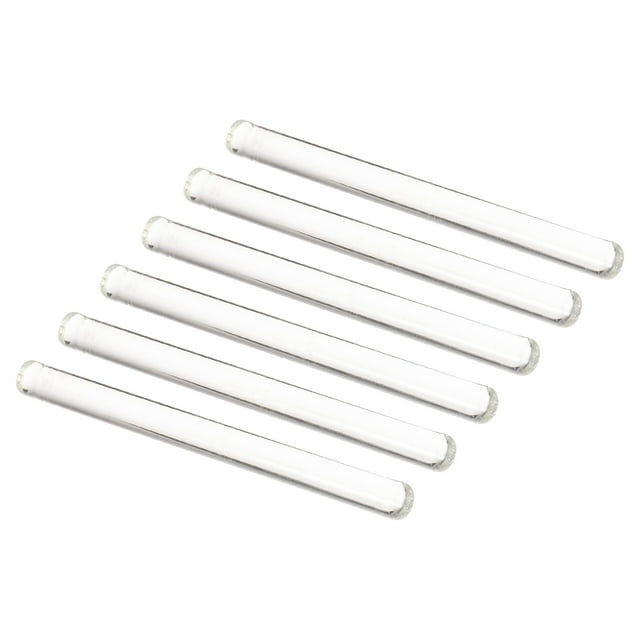 3.3 Borosilicato Vidrio Palo 5.91" Longitud 12mm Diámetro Agitar Varilla Mezcla Herramientas con Ambos Extremos Redondo para Laboratorio Cocina Ciencia 6uds