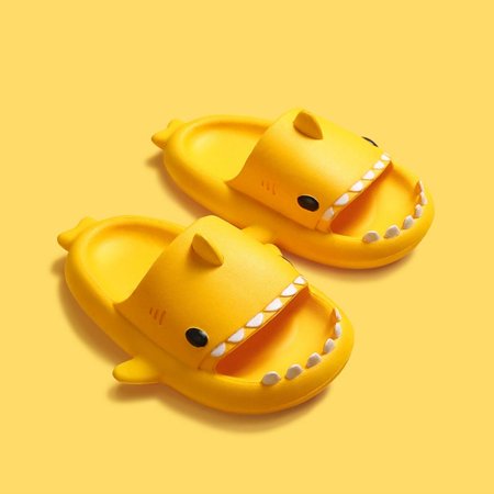 

Cartoon Shark Soft Slippers for Kids Simulation Non-Slip Sandals Summer Beach Home Slippers for Garden Bathroom Walk