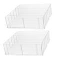 thumbnail image 4 of SHISUYAN 2 Pcs Multi-Grid Currency Box Acrylic Cash Storage Box with Multiple Compartments Transparent Money Organizer for Desk Cash Tray for Bills and Coins, 4 of 8