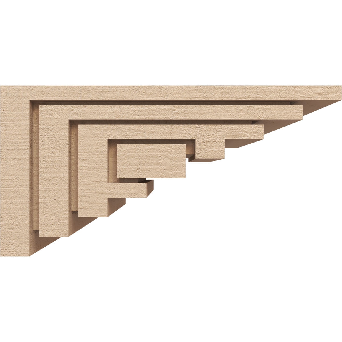 7"W x 14"D x 7"H Wide Landon Rough Cedar Woodgrain TimberThane Corbel, Primed Tan