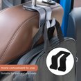 thumbnail image 3 of Car Hooks Auto Rear Seat Hanging Phone Holder Invisible Bag Headrest Interior Hook Storage Case Headrest Hanger Gadgets Accessories Black hook, 3 of 9