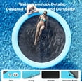 thumbnail image 4 of Bezliving 10FT Round Inflatable Floating Dock, Sunchill Float Ring Water Hammock with Pump, 4in Woven Fabric, Lake Pool Float for Adults, Sky Blue, 4 of 6
