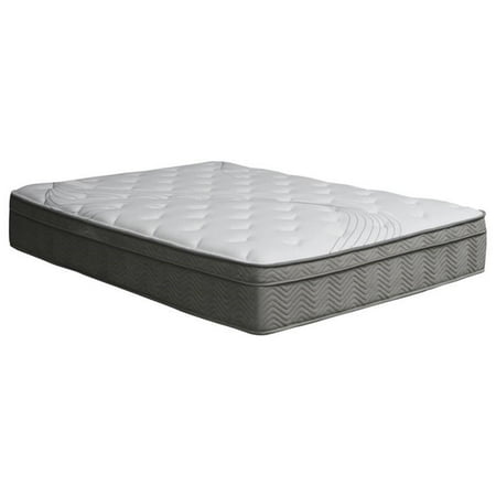 Furniture of America Jes Edge Fabric Queen Pocket Coil Mattress in White