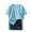 Blue, variant on THDHVS Toddler Boy Summer Outfits,Kids Casual Sets,Summer Thin Men's and Women's Short Sleeve Round Neck Breathable Mesh Sports Elastic Thin Sleeve Shorts Set