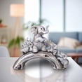 thumbnail image 6 of deevoka Elephant Sculpture Collectible Resin Elephant Statue for Desk Home Bookshelf, 6 of 9