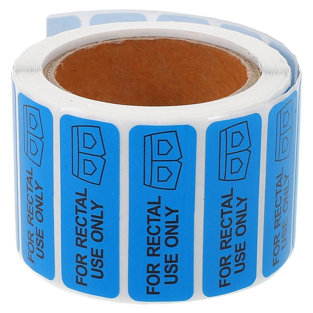 1 rollo de pegatinas para uso rectal únicamente. Pegatinas de etiquetado rectal. Pegatinas de broma. Pegatinas divertidas.