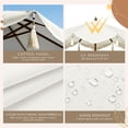 thumbnail image 3 of LAGarden 7 Ft Fringe Umbrella Replacement Canopy Top Cover Boho Outdoor Yard, Beige with Fringe, BH7W-01C, 3 of 6