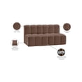 thumbnail image 2 of Meridian Furniture Arc Brown Vegan Leather Modular Sectional, 2 of 12