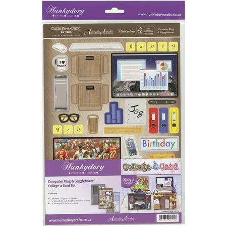 Hunkydory For Him A4 Collage-A-Card Luxury Card Set-Computer King & Goggleboxer Hunkydory For Him A4 Collage-A-Card Luxury Card Set-Computer King & Goggleboxer
