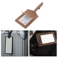 thumbnail image 5 of Unique Bargains 1 Pc Embossed Adventure Luggage Tag for Travel Khaki PU, 5 of 5