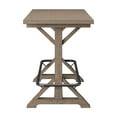 thumbnail image 3 of 78" Bar Height Trestle Table, Rectangular Bar Table, Wood Counter Height Table for Living Room, Brown, 3 of 6
