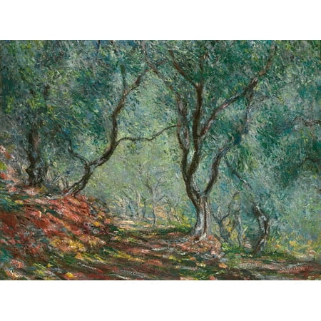 Landscape Wall Pocket - Olive Trees in the Moreno Garden, 1884 Impressionist Botanical Landscape Painting Print Wall Art By Claude Monet