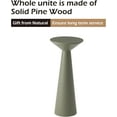 thumbnail image 3 of Farmhouse Tall Pedestal End Table Small Solid Wood Martini Table  Stand Modern Round Drink Table for Small Space Living Room, Sage Green, 3 of 8