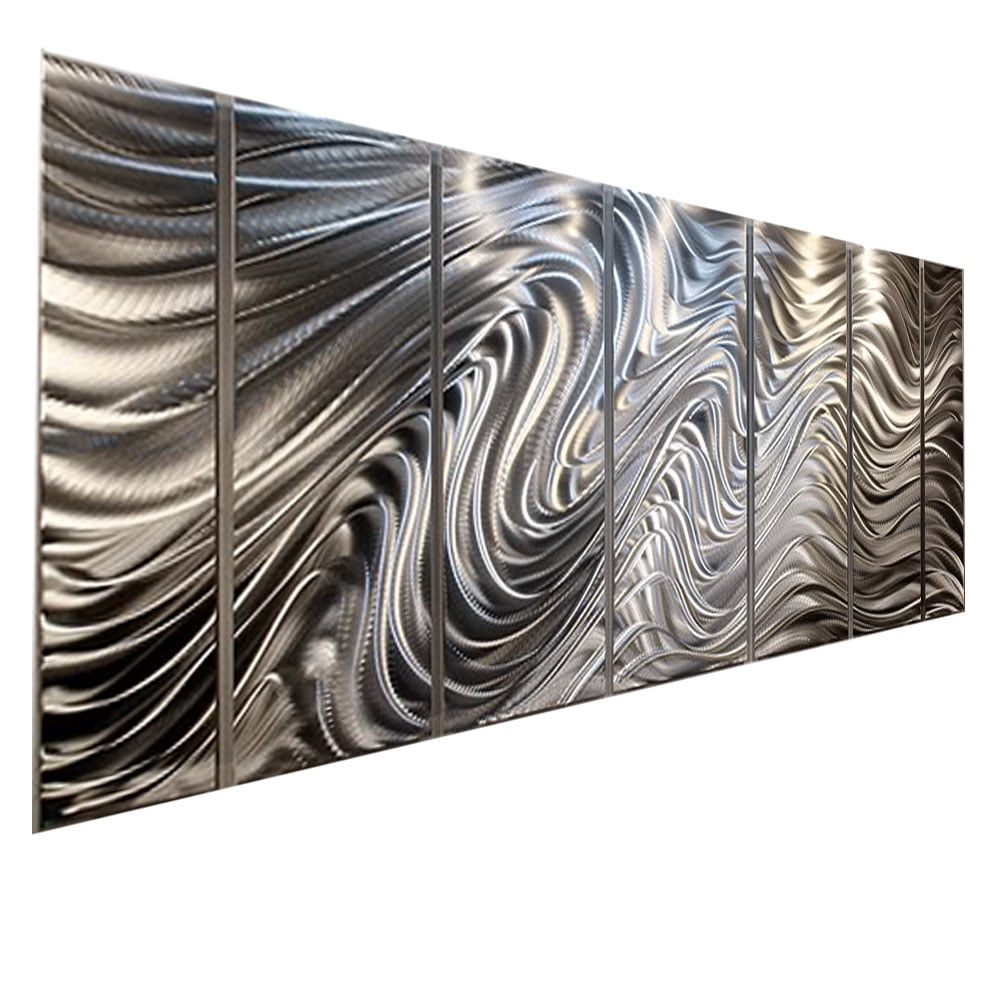 Statements2000 Abstract Silver Metal Wall Art Panels Jon Allen Faulty Perfection 
