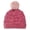 1-Watermelon Red78, variant on Oiyii Toddler Girls Single‑Pom Knit Beanie Solid Winter‑Warmth Kids Headwear Daily‑Use Party Cap, Navy
