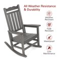thumbnail image 6 of Stoog Outdoor Rocking Chair Set of 3, All-Weather Patio Porch Rocker Set of 2 with Table, 400Lbs Support HIPS Garden Rocker with High Back, Grey, 6 of 6