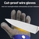 thumbnail image 4 of Guantes de cocina resistentes a cortes JKWG, guantes resistentes a cortes de nivel 5, guantes de cadena, guantes de carnicero, guantes para ostras para cortar mandolina, rebanar carne y, 4 of 5