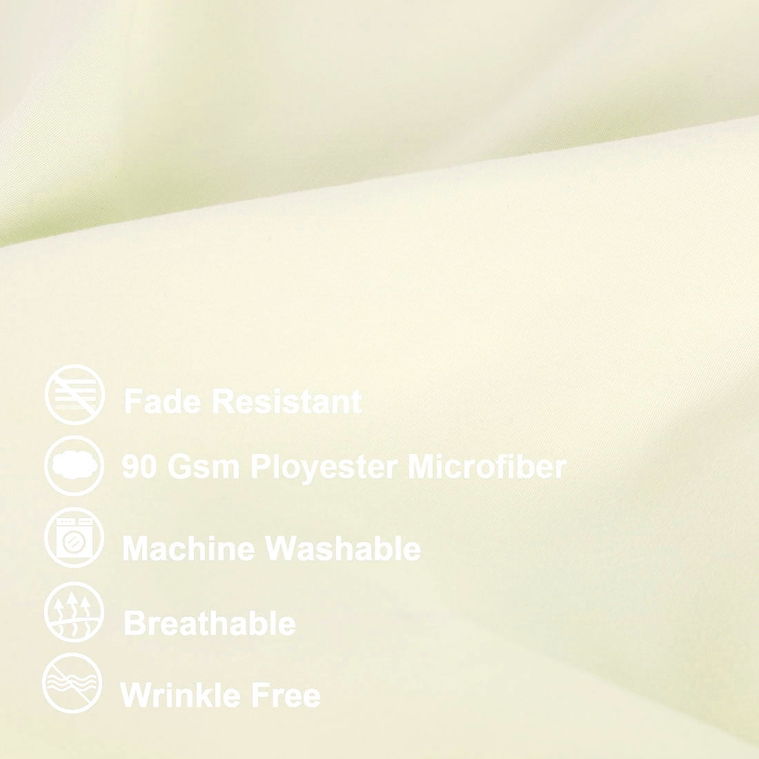 Unique Bargains Microfiber Solid Long Body Pillowcases, 2-Pack Cream 20" x 48"