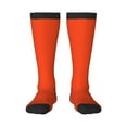thumbnail image 2 of Lsque Orange Printed Crew Socks Men's Women's LightWeight Thin Casual Calf Socks ,Knee High Socks,Cotton Socks, 2 of 9
