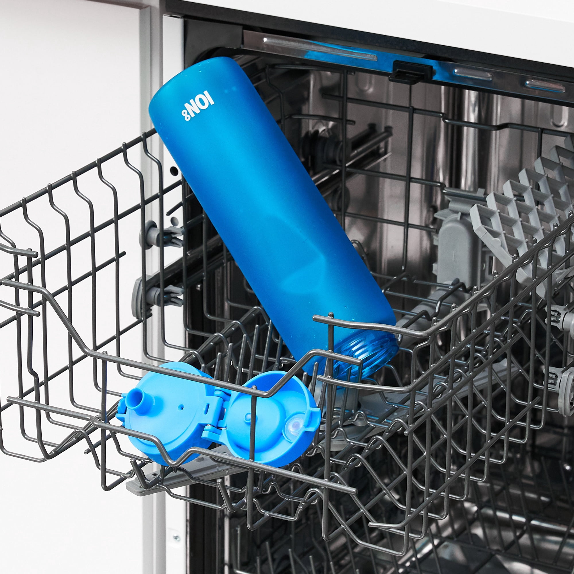 ION8 Leak Proof Flip-Top 1 Litre Water Bottle, BPA Free, Dishwasher-Safe, Blue, 1000ml (32oz)