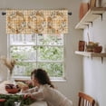 thumbnail image 6 of Curtain Valance for Windows Fall Quote Autumn Thanksgiving Kitchen Valances Rod Pocket Short Curtains,Pumpkin Plants on Orange Plaid Window Treatment Panel for Living Room Bathroom Bedroom, 6 of 8