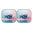thumbnail image 7 of Windshield Sun Shade, Vintage Camera Splash Art Foldable Car Sun Shade Windshield for Front, 2 Pieces, 7 of 7