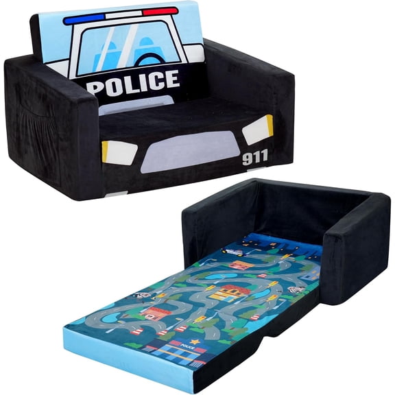 Kids Sofas Toddler Couch Bed Baby's Upholstered Chair Sleepover Couch Flipout Open Recliner