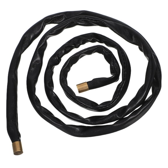 Healifty 1Pack Fashion PU Hair Ties Transformable Shape Adjustable Hair Ties Black PU for Women