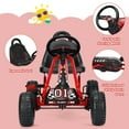 Gymax Kids Pedal Go Kart 4 Wheel Ride On Toys w/ Adjustable Seat