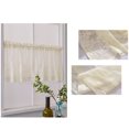 thumbnail image 4 of Maoww Lace Cafe Kitchen Ruffle Window Drape Valance Semi Transparent Voile Curtains Window Treatment, 4 of 9