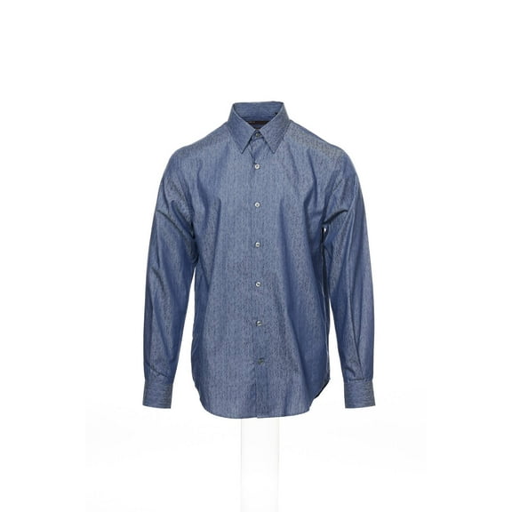 Perry Ellis Blue Floral Button Down Shirt Sport , Size Small