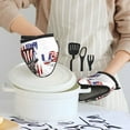 thumbnail image 6 of Pofeuu Patriotic Skull Art Print Thickened Mini Silicone Oven Mitts Heat Resistant, Rubber Oven Mitt Gloves, Finger Pinch Grips, Pot Holder, Silicone Potholder, 6 of 7