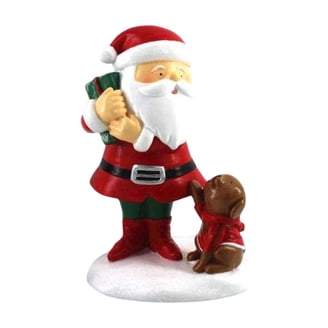 Christmas Tropical Santa Surfer Beach Figure Figurine Decoration