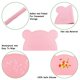 thumbnail image 2 of Manteles individuales de silicona antideslizantes para niños, manteles de mesa de comedor lavables, estera de comida para niños pequeños (oso, rosa) Feliz Sencillez, 2 of 4