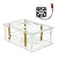 thumbnail image 1 of Orange Pi 4A Acrylic Case Orange Pi 4A Transparent Protective Box w Cooling Fan, 1 of 13