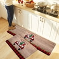 thumbnail image 5 of Kitchen Rug Mat Christmas Truck Gnome, Set of 2, Anti-Fatigue Non-Skid Washable Kitchen Runner Rugs, Buffalo Check Wood Soft Comfort Rug for Kitchen, Floor Home, Front of Sink, Laundry, 5 of 6