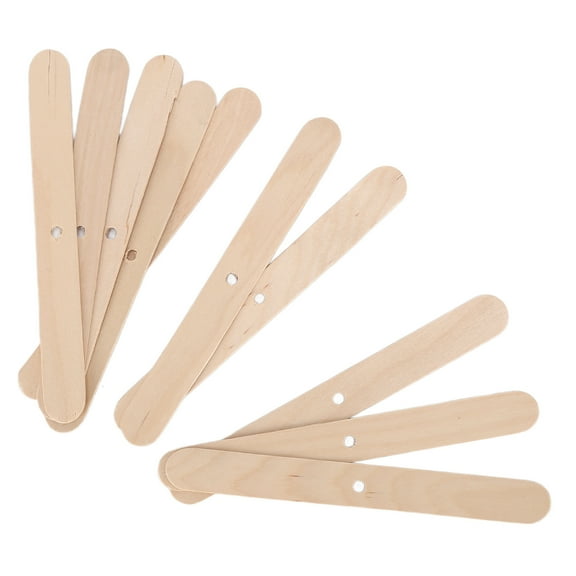 ESTINK 100 Pcs Wooden Candle Wick Holders Single Hole Candle Wicks Centering Devices For Candle Making Wick Clips,Wooden Wick Holders For Candle,Candle Wicks Centering Device