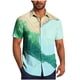 thumbnail image 1 of Mens Casual Manga Corta Botón Abajo Camisas Turndown Cuello Blusa de Impresión, Poliéster Ligero Top de la Moda para el Verano Al Aire Libre Y el Uso Diario, 1 of 6