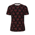 thumbnail image 5 of Wukai Red Snake Print Men's Short-Sleeved Mesh T-Shirt,Quick-Dry Short Sleeve Workout T-Shirt-Medium, 5 of 8
