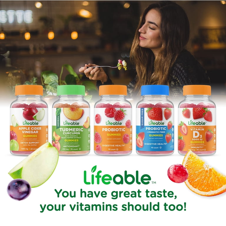 Lifeable Aloe Vera - Supplement Gummies for Adults 10,000 mg - 60 Gummies