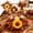 B, variant on Simulation Maple Leaf Candle Wreath, 11 Inch Fall Candle Ring for Halloween Thanksgiving, Pumpkin Sunflower Table Decor