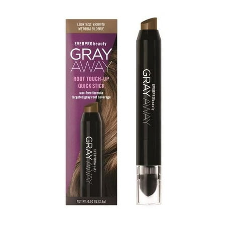 Everpro Gray Away Root Touch-Up Concealer for Men & Women Quick Stick, Light Brown/ Medium Blonde