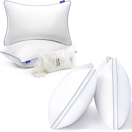 King Size Pillows Set of 2 bundle with Cooling Memory Foam Pillows King Size Set of 2