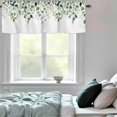 thumbnail image 6 of Valance Curtains for Windows Green Eucalyptus Leaf Kitchen Curtians Window Treatment Watercolor Plant Topper Curtain Rod Pocket Valances for Kitchen Bathroom Living Room 54x18in, 6 of 9