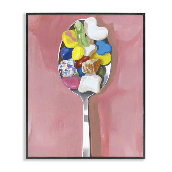 Stupell Industries Nostalgic Fun Breakfast Spoon Black Framed Giclee Art, design by The Prints Vibe