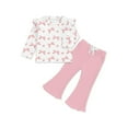 thumbnail image 3 of Mercatoo Baby Fall Winter Outfit Wear Butterfly Strawberry Print Long Sleeve Shirt Tops Casual Pants 2 Pcs Sets Girl Clothes, 3 of 3