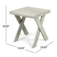thumbnail image 3 of Noble House Esmeralda Farmhouse Indoor Acacia Wood Side Table in Light Gray, 3 of 11